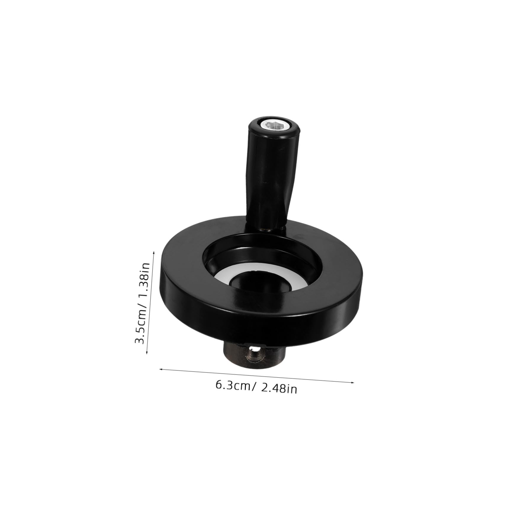 BELLIFFY 1pc Machine Tool Hand Wheel Cart Accessories Bakelite Hand Wheel Hand Wheel for Machine Folding Revolving Handle Wheels for Cart Handwheel Hand Crank Wheel Aluminum Alloy Black