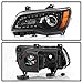 ACANII - For 2011-2014 Chrysler 300 Halogen LED DRL Black Replacement Headlight Headlamp - Driver Side Only