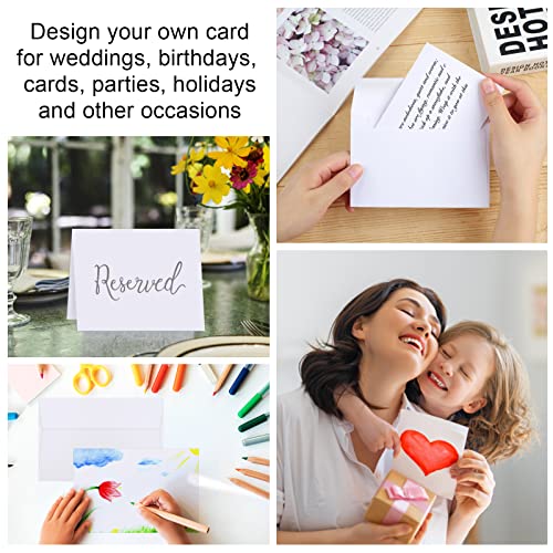 Image of Blank Cards and Envelopes 4x6, 30 Pack White Invitation Cardstock with 30 Pack Envelopes, Thank you Blank Greeting Cards, for All Occasions DIY, Print custom