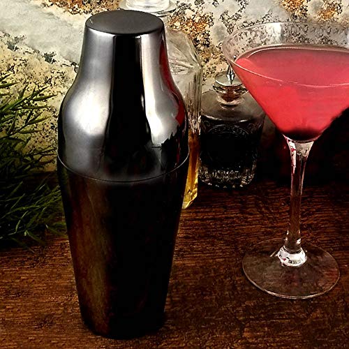 BarConic® French Style 2 Piece Cocktail Shaker - Gun Metal - 20 Oz