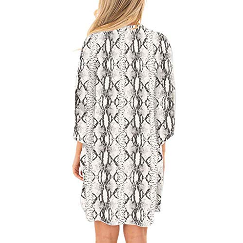 Chiffon Shawl Leopard Print Kimono Cardigan Top Cover Up Blouse Beachwear Women