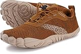Joomra Women's Wide Toe Box Barefoot Shoes Female Ladies Size 8.5 Zero Drop Minimalist Hiking Travel Sneakers Parkour Walking Treadmill Footwear Brown 39