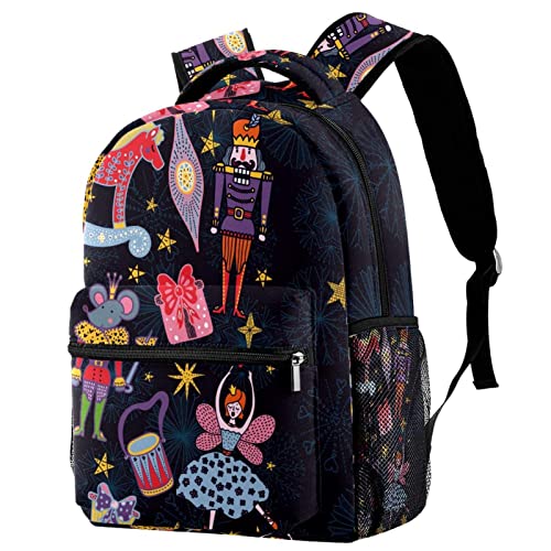 Mochila para portátil con diseño de ratón de caballo navideño unisex para viaje