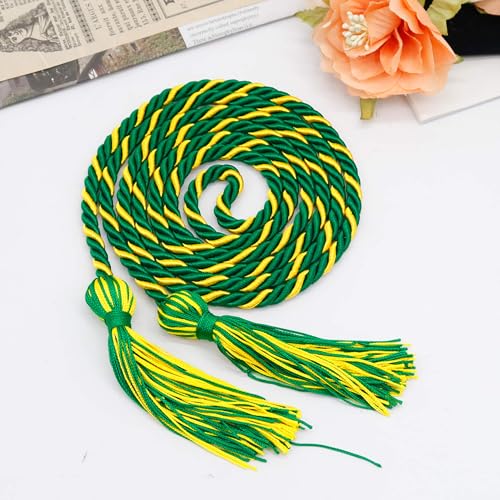 Image of GraduationMall Graduation Honor Cord 68 inch EmeraldGold