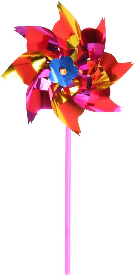 10pcs Windmill Pinwheel Wind Spinner Toy Garden Party Decor Rainbow Pinwheel