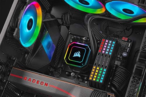 Corsair iCUE H150i ELITE CAPELLIX Liquid CPU Cooler (33 Ultra-Bright CAPELLIX RGB LEDs, Three 120mm ML RGB Series PWM Fans, 400 to 2,400 RPM, Zero RPM Mode, Corsair iCUE Commander CORE Included) Black