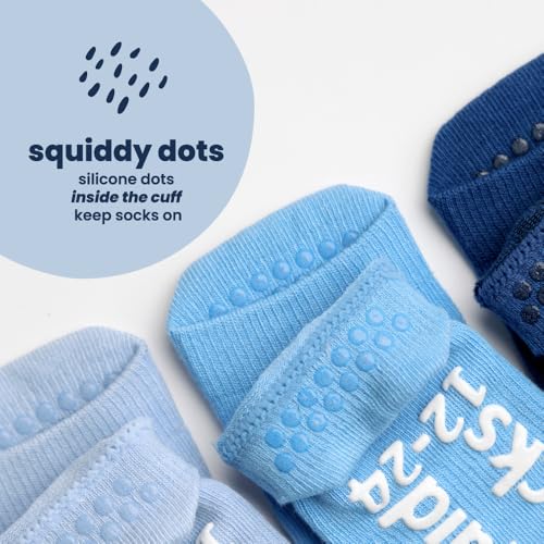 squid socks Cotton Socks | 0-6M, 6-12M, 12-24M, & 2T-3T | Grip Ankle Socks that Stay On | As Seen on Shark Tank3