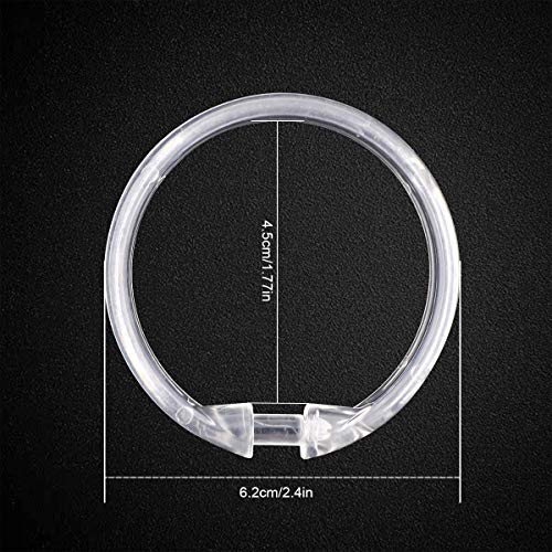Qulable 12 Packs Circular Shower Curtain Rings, Plastic Curtain O Rings Hooks for Bathroom, Glide Easily on Bathroom Shower Rod - Thumbnail 6