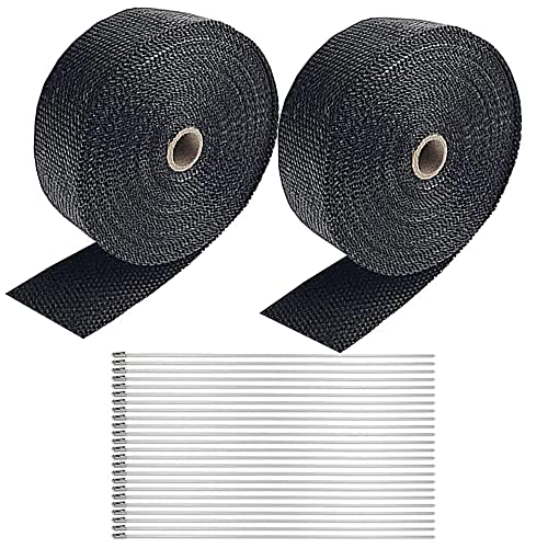 ASOFTY Hitzeschutzband Auspuff 5cm X 5m - Silber, Selbstklebend Mit 6 Kabelbindern