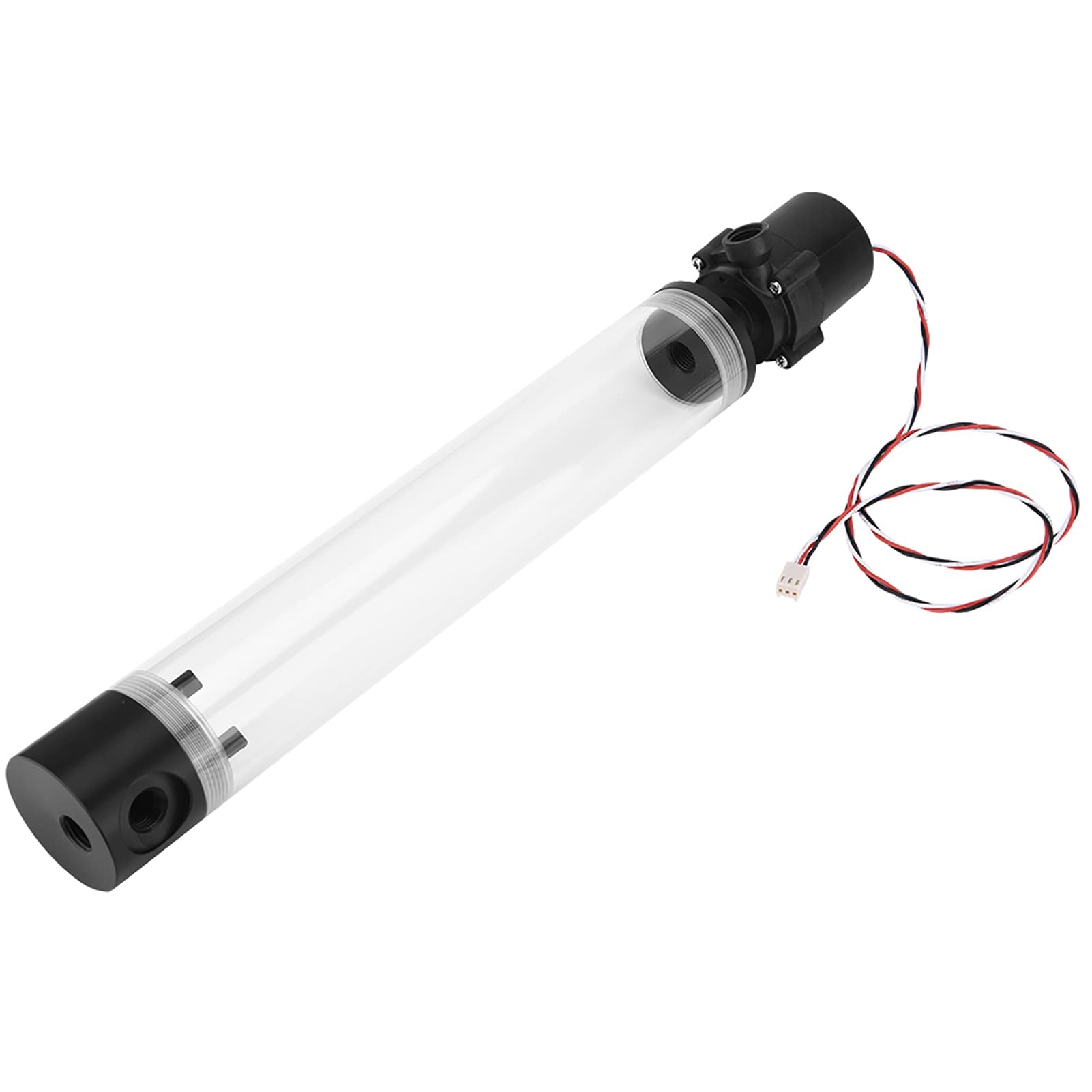 Zunate Zbiornik Cylindra Chłodzącego Ciecz PC 210 Mm |Zintegrowana Pompa 19 W i Złączki G1/4 z Akrylu i POM do Komputerowego Systemu Chłodzenia wodą DIY (300 mm)