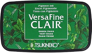 Tsukineko VF-CLA-501 Oasis Versafine Clair Ink Pad, Synthetic Material, Green, 5.6 x 9.7 x 2.3 cm