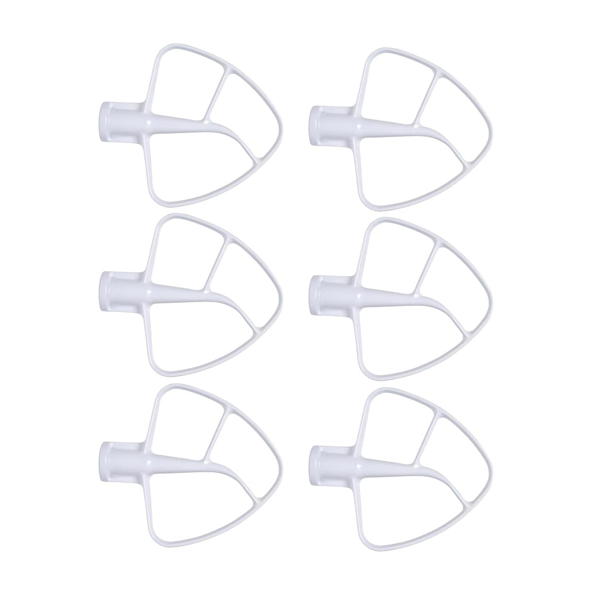 Stand Mixer 5 QT Coated Flat Beater for KitchenAid, K5AB, SAW10807813 6-PACK