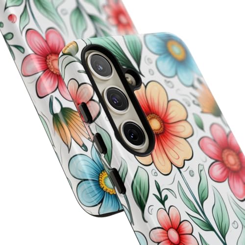 Coque S24 Plus fleurie rigide pour éviter les rayures avec style