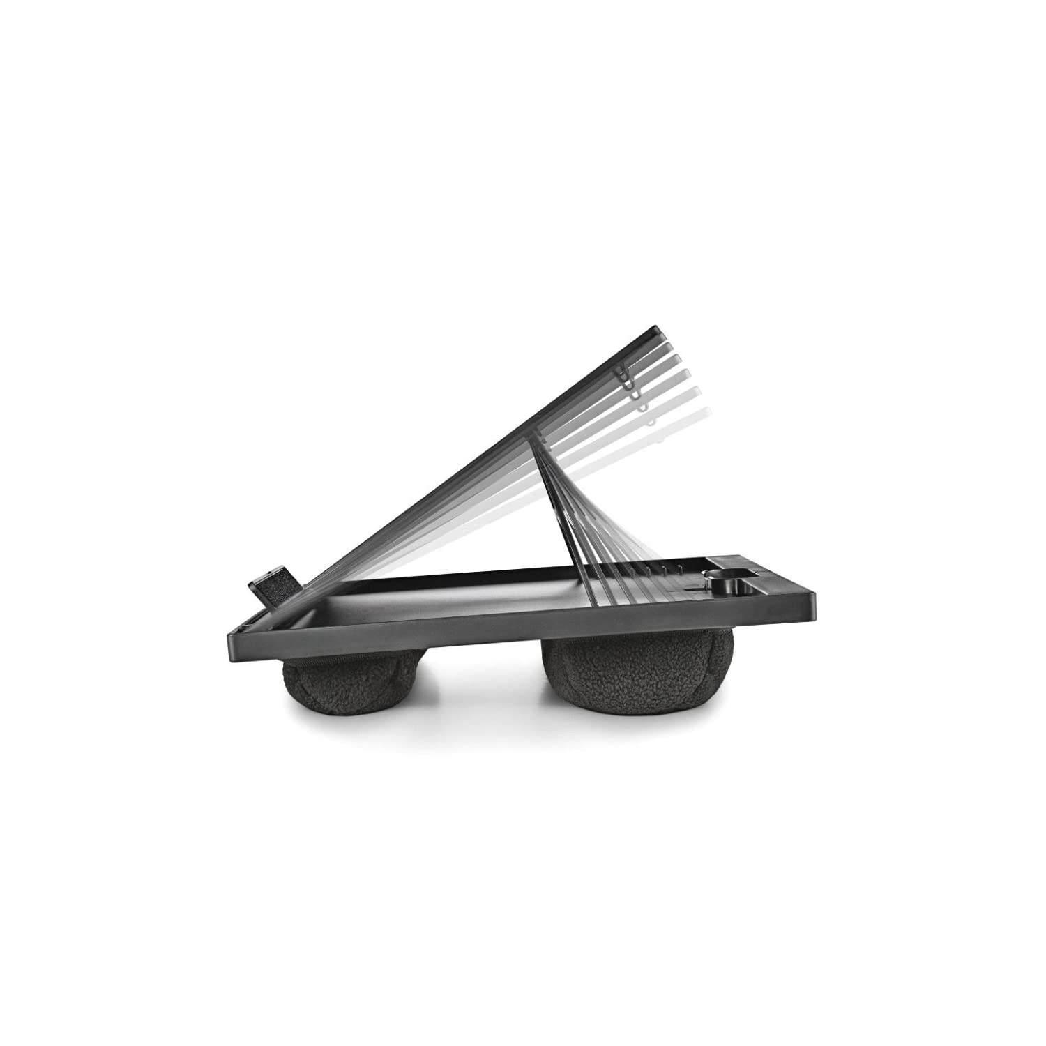 NGS LAPNEST - Supporto multifunzionale ed ergonomico per laptop fino a 15,6" con base imbottita, regolabile con 8 livelli di altezza