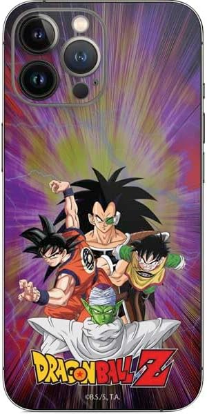 Vista 15 de Skinit Calcomanía para iPhone 14 Pro Max, diseño oficial de Dragon Ball Z Goku Iconic Kanji Symbol Naranja