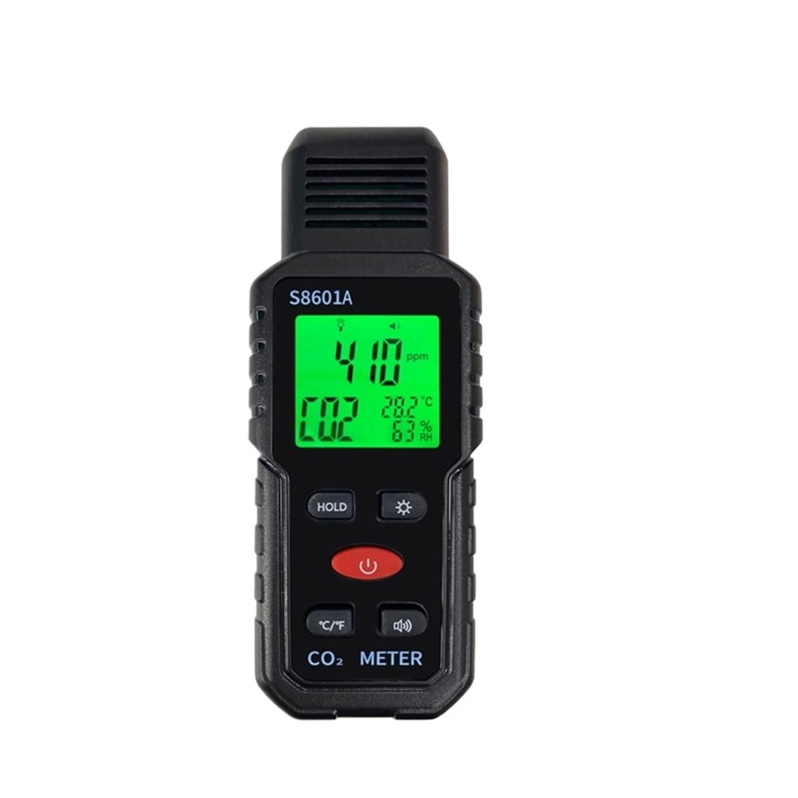 Qlnzagvfrde S8601a Air Quality Monitor, Co2 Detector Meter Air Quality Monitor Temperature Humidity Sensor(S8601a)