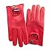 Mens Real Soft Leather Slim fit Retro Style Classic Dress Fashion Driving Gloves 508 (508-Red, M)