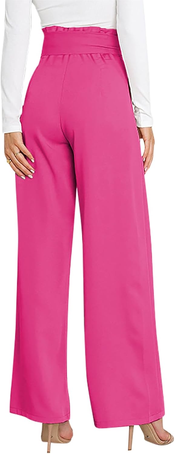 GUOLEZEEV High Waist Wide Leg Pants for Women Business Casual Outfits Dress Pants - Image 2
