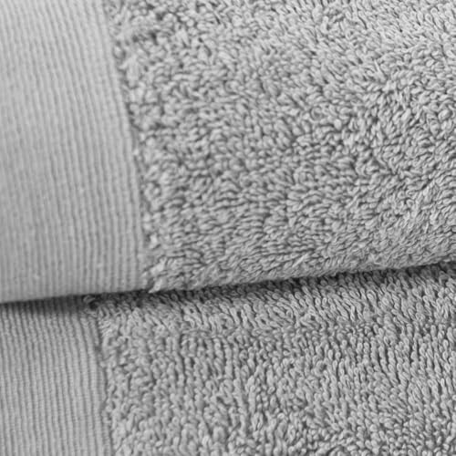 Serviette de bain absorbante gris perle ensemble 6 pièces Studio - 4