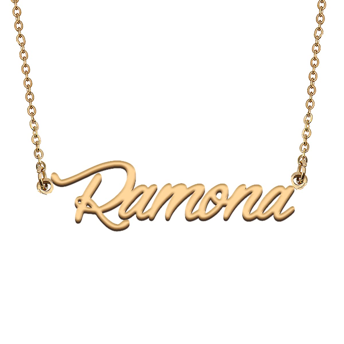 HUAN XUN Personalized Name Necklaces for Women Custom Stainless Steel Initial Ltter Necklace Pendant Jewelry for Christmas Birthday