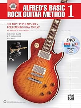 Paperback Alfred's Basic Rock Guitar Method, Bk 1: The Most Popular Series for Learning How to Play, Book, DVD & Online Video/Audio/Software Book