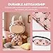 Pink Dolls Clothes Compatable with Labubu(NO Doll), 17cm Dolls Cute Outfit Accessories, Small Labubu Clothes Set for Doll, Gift for Women