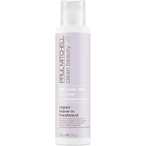 Paul Mitchell Clean Beauty Repair Leave-In Treatment, Leave-In Conditioner, Restores Strands, For Damaged, Brittle Hair, 5.1 fl. oz.