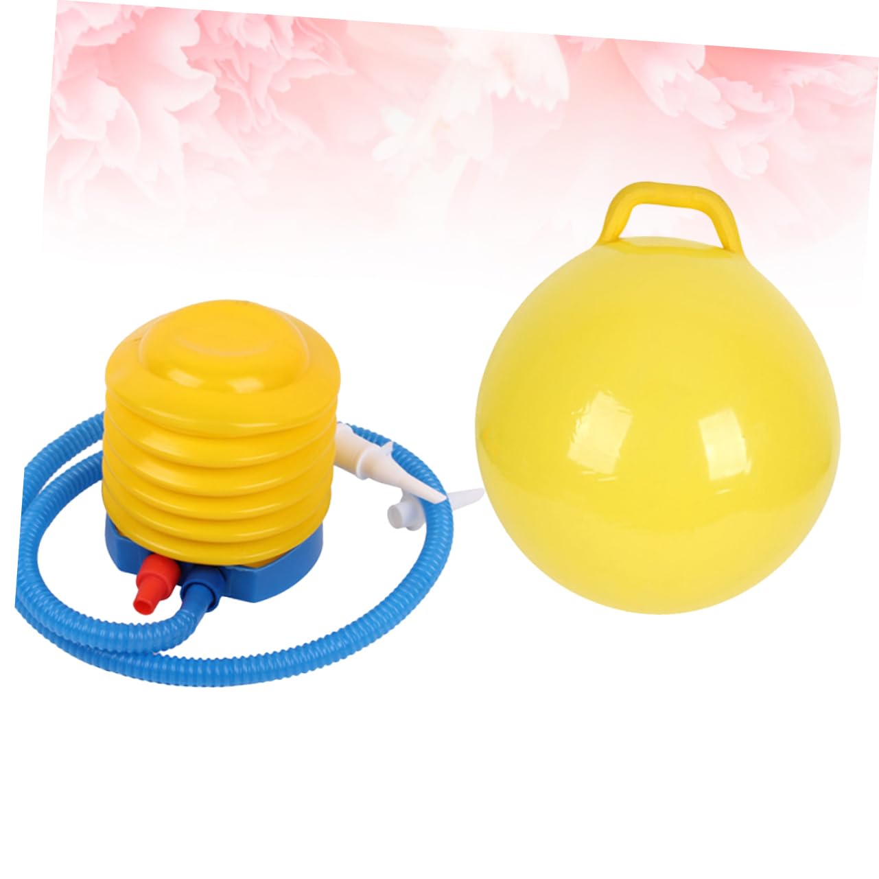 TOYANDONA 2PCS Inflatable Hop for Bouncing Jumping Handles with Pump for Fun Coordination and Balance Skills