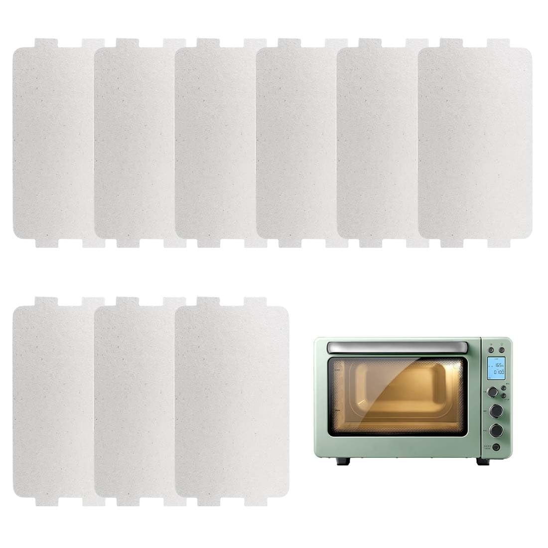 8 Piezas Microondas Placa De Mica, Hoja De Mica, Mica De Placas Hojas De Mica, Hojas Mica Para Horno Microondas, Para Hornos De Microondas (115 X 65 Mm)