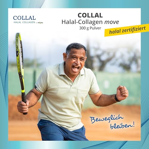 Collal® Halal-Collagen - move - Premium Collagen Pulver 300 g Doypack, Kollagen Pulver mit bioaktiven, halal-zertifizierten Collagen-Peptiden, 30 Portionen mit sehr hoher Bioverfügbarkeit