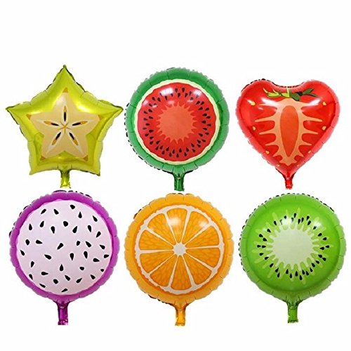 Simple Polymer 18" Fruit Balloons Foil Balloons Mylar Balloons For Party Decoration, Pack Of 24 #TOP1