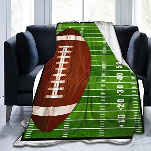 Football Blankets And Throws 50"X40" Soft Flannel Sports Blankets For Mens Boys Plush Cozy Throws For Bed Sofa Gifts #TOP1