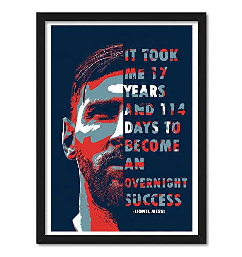 Good Hope lionel messi Motivational Quote Framed Poster 10x13 Inc...