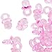 Produktbild 100 Rosa Mini Dekoschnuller - 2 cm - Schnuller für die Babyparty oder als Anhänger - Babyschnuller aus Acryl - Kleenes Traumhandel®