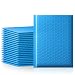 FU GLOBAL #000 Poly Bubble Mailers 4x8 Inch Bubble Envelopes Blue Bubble Lined Poly Mailer 50pcs