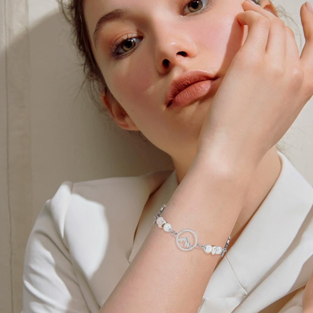 BENECREAT 8Pcs 925 Sterling Silver Spacer Beads, 7mm Flat Round Stopper Beads Clip Stopper Charms Rondelle Bead with Silica Gel for DIY Bracelet Necklace Jewelry Making Aaccessories