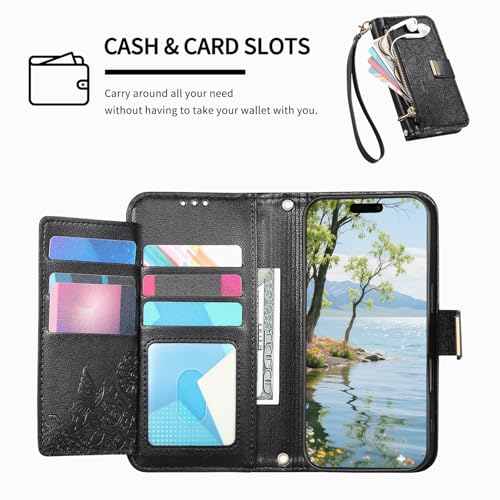 Protège-écran et étui portefeuille Galaxy A26 5G fermeture éclair robuste - 3