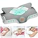 Produktbild Elviros Orthopädisches Kissen aus Memory Foam, Seitenschläferkissen Nackenstützkissen Kopfkissen Nackenschmerzen Ergonomisches Schlafkissen für Nacken-und Schulterschmerzen 64 x 12,5/10,5 x 38cm, Grau