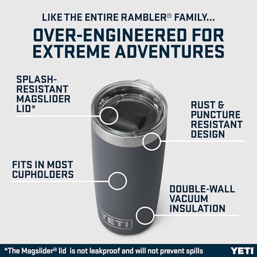 Image of YETI Rambler Mug with MagSlider Lid, Charcoal, 10 oz (295 ml)