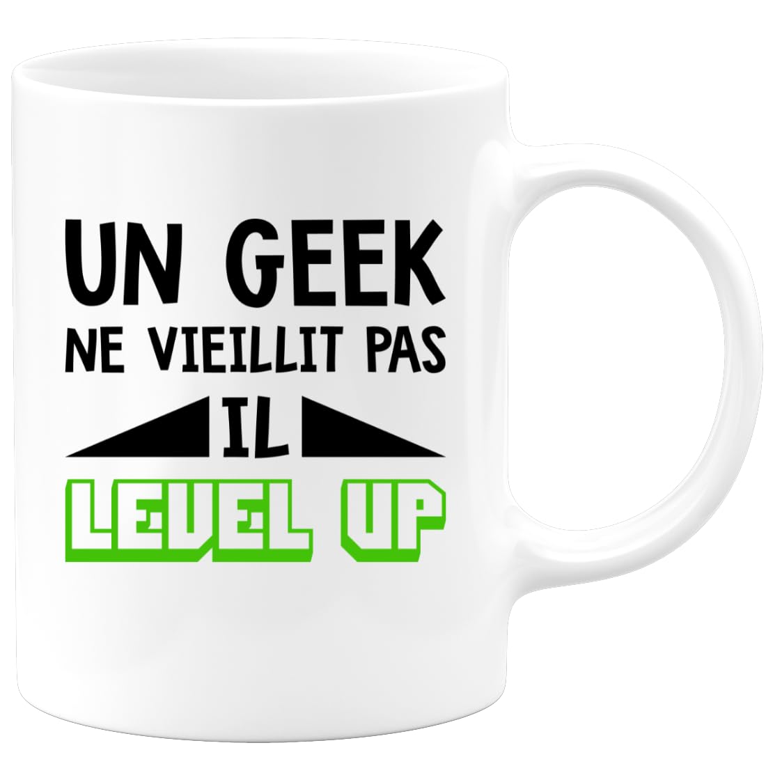 Porte-clés Geek Humoristique - Un Geek Ne Vieillit Pas Il Level Up - Cadeau Original Pour Ados Et Collègues