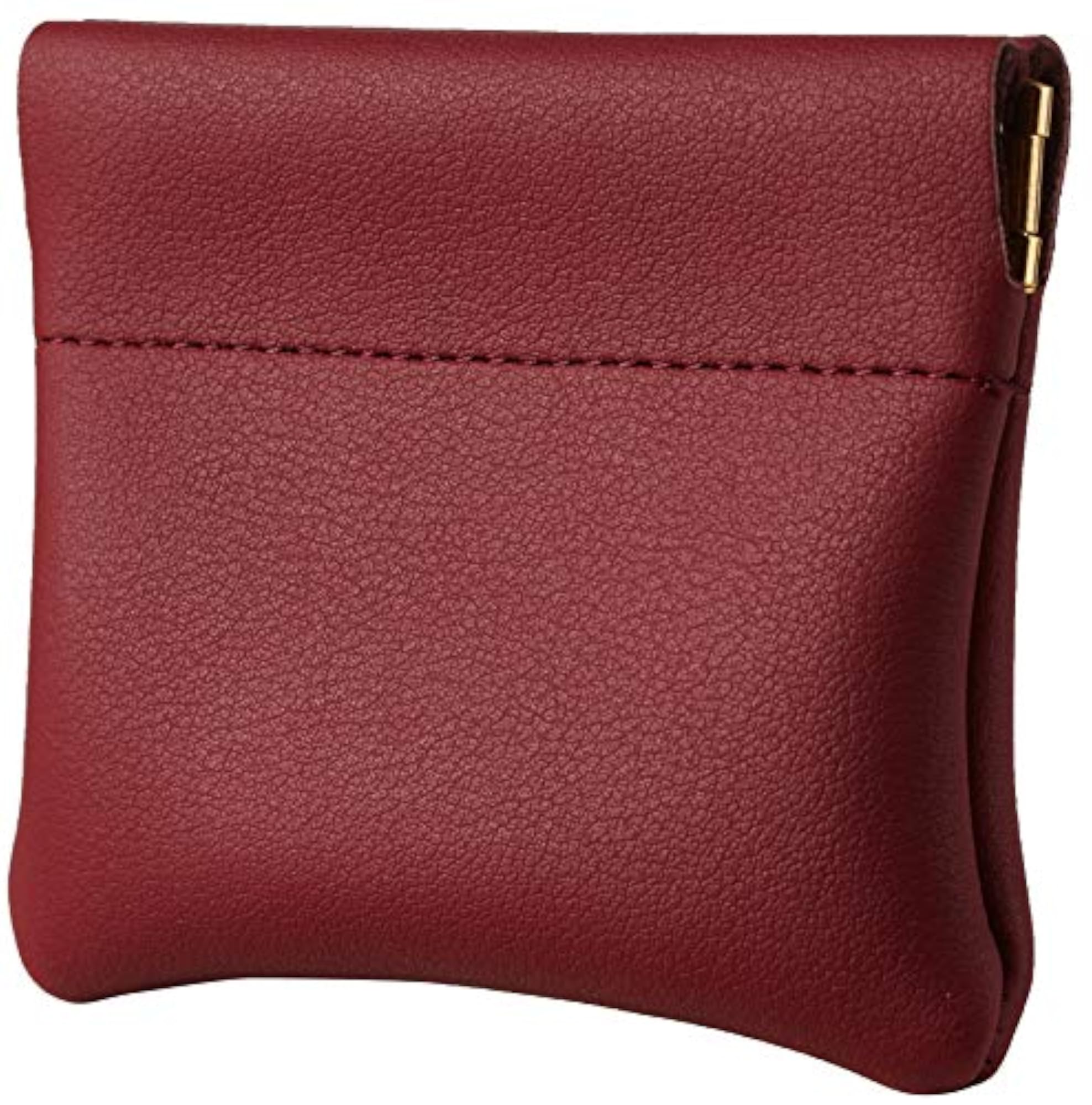 Leather Squeeze Coin Purse Pouch, Unisex Gift