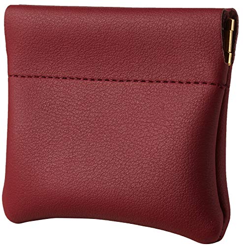 Image of Travelambo Leather Squeeze Coin Purse Pouch Change Holder for Men & Women