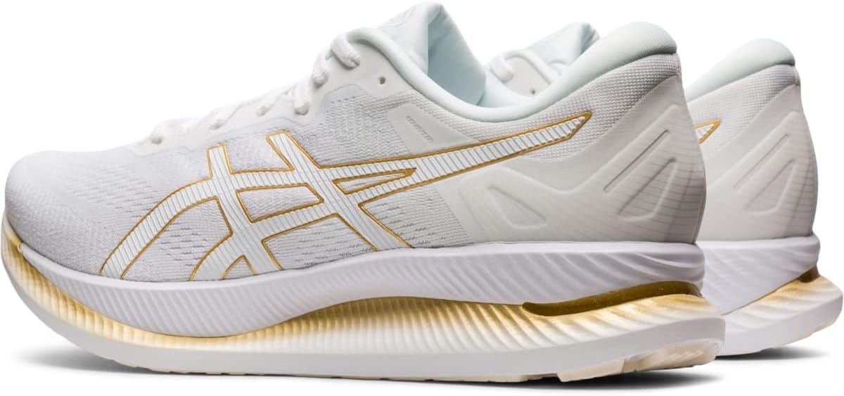 ASICS Women's Glideride Running Shoes 11.5 White/Pure Gold
