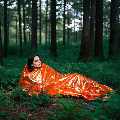Bolsa de Dormir de Emergencia RLXMARTD, Bolsa Bivvy, Bolsa de Supervivencia para Camping y Senderismo, Color Naranja miniatura 6