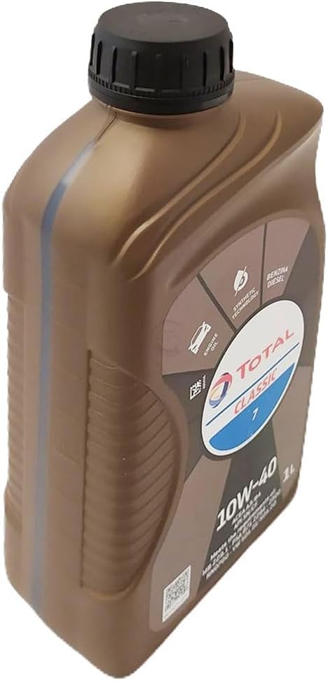 TOTAL CLASSIC 7 NUOVA FORMULA OLIO MOTORE A BASE SINTETICA 10W40 PER MOTORI DIESEL E BENZINA SENZA DPF. ADATTO ANCHE PER MOTORI GPL/METANO. CONFEZIONE 5 LITRI
