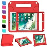 AVAWO New iPad 9.7 2017 Kids Case - iPad 5 Light Weight Shock Proof Convertible Handle Stand Friendly Kids Case for Apple iPad 9.7-inch 2017 Latest Gen / iPad Air / iPad Air 2 Tablet - Red