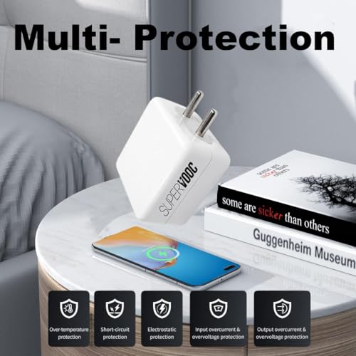 Image of One Pluss Original 80W SUPERVOOC Charger for OnePlus Nord CE4 5G Nord CE3 5G CE 3 Lite Mobiles Fast Charging OnePluss Dash /Wrap /Vooc /Super Fast Charger Adapter