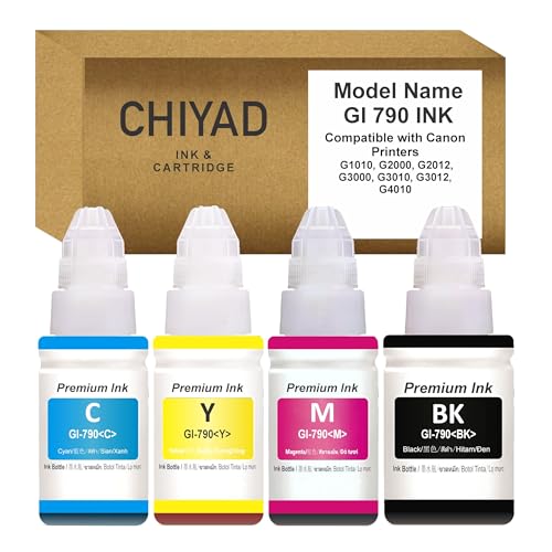 Image of GI-790 Compatible for Canon Pixma Ink Suitable for G1000, G1010, G1100, G2000, G2002, G2010, G2012, G2100, G3000, G3010, G3012, G3100, G4000 Printers (GI-790 Magenta Ink 1 Pcs)