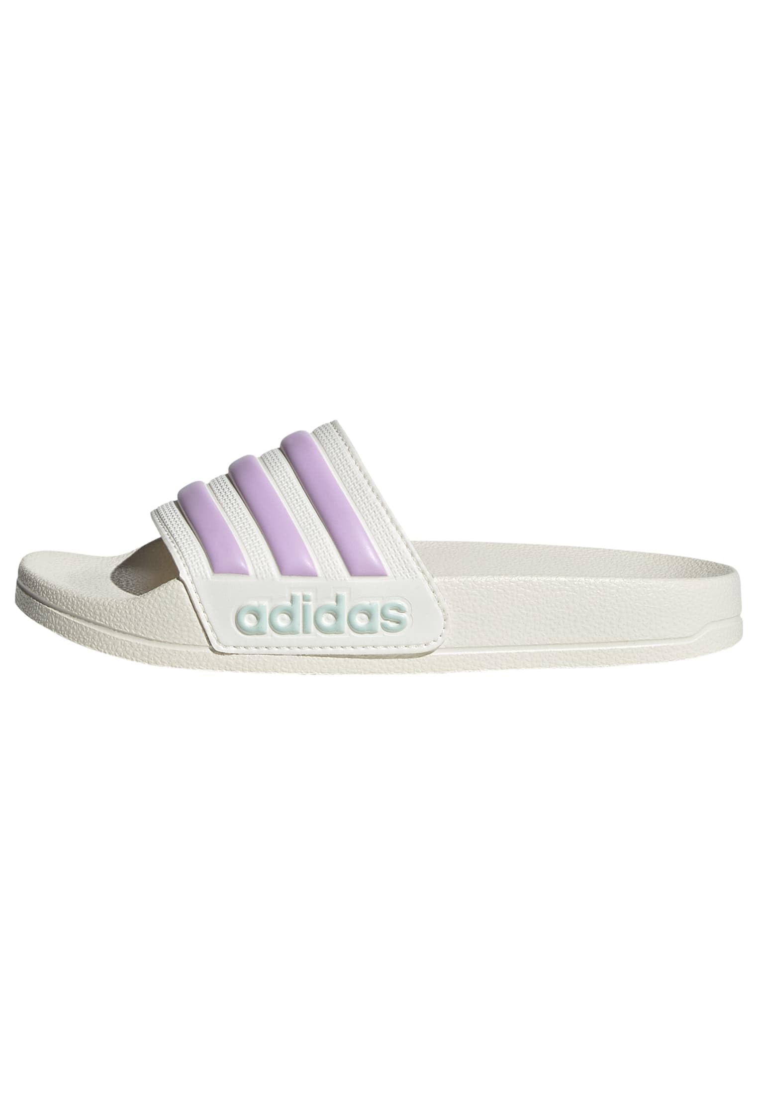 adidas Unisex Kids ADILETTE SHOWER SLIDES, off white/bliss lilac/halo mint, 6 UK