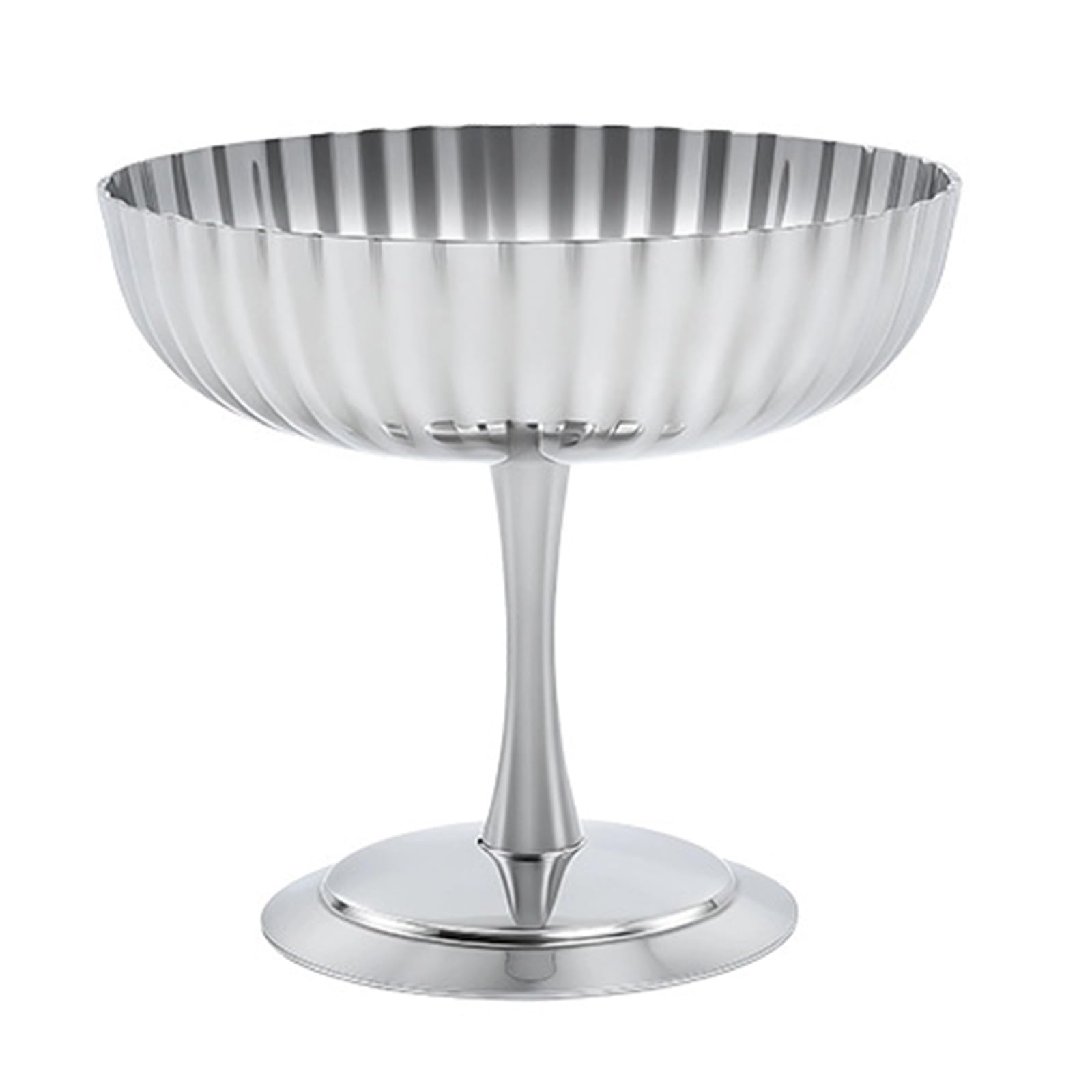 HZBB Multipurpose Footed Stainless Steel Dessert Bowl Ice Cream Puddings Serving Cup for Restaurants and Family Gatherings Dessert